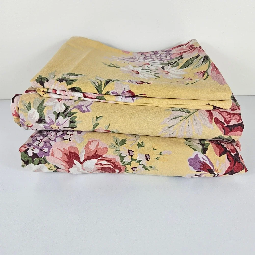 Ralph Lauren QUEEN Flat, Fitted, 2 Pillow Cases Sophie Brooke Floral Bedding Set